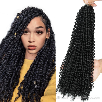 24 Inch Pre-Twisted Spring Bomb Twist For Black Women Bulk Passion Twist Crochet Hair Synthetic Braiding Hair Extensions